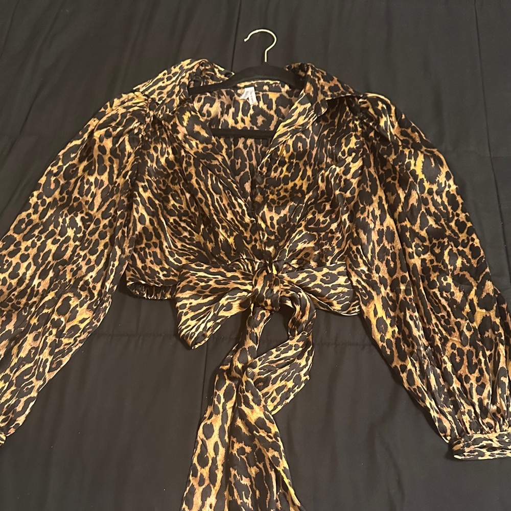 Live 4 Truth Animal Print Tie-Front Blouse